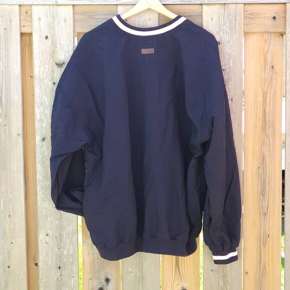 VINTAGE CN RAIL Employee Pullover Windbreaker Men's Size XL White and Black Knit - Picture 3 of 8